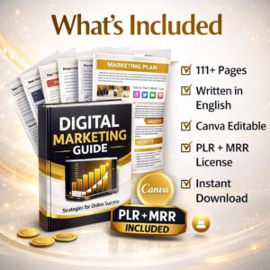 Make Money Online eBook (PLR/MRR) | 111 Pages Canva Editable