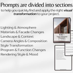 Nano Banana AI Prompts for Architects | Architecture Rendering Prompts & PDF Templates